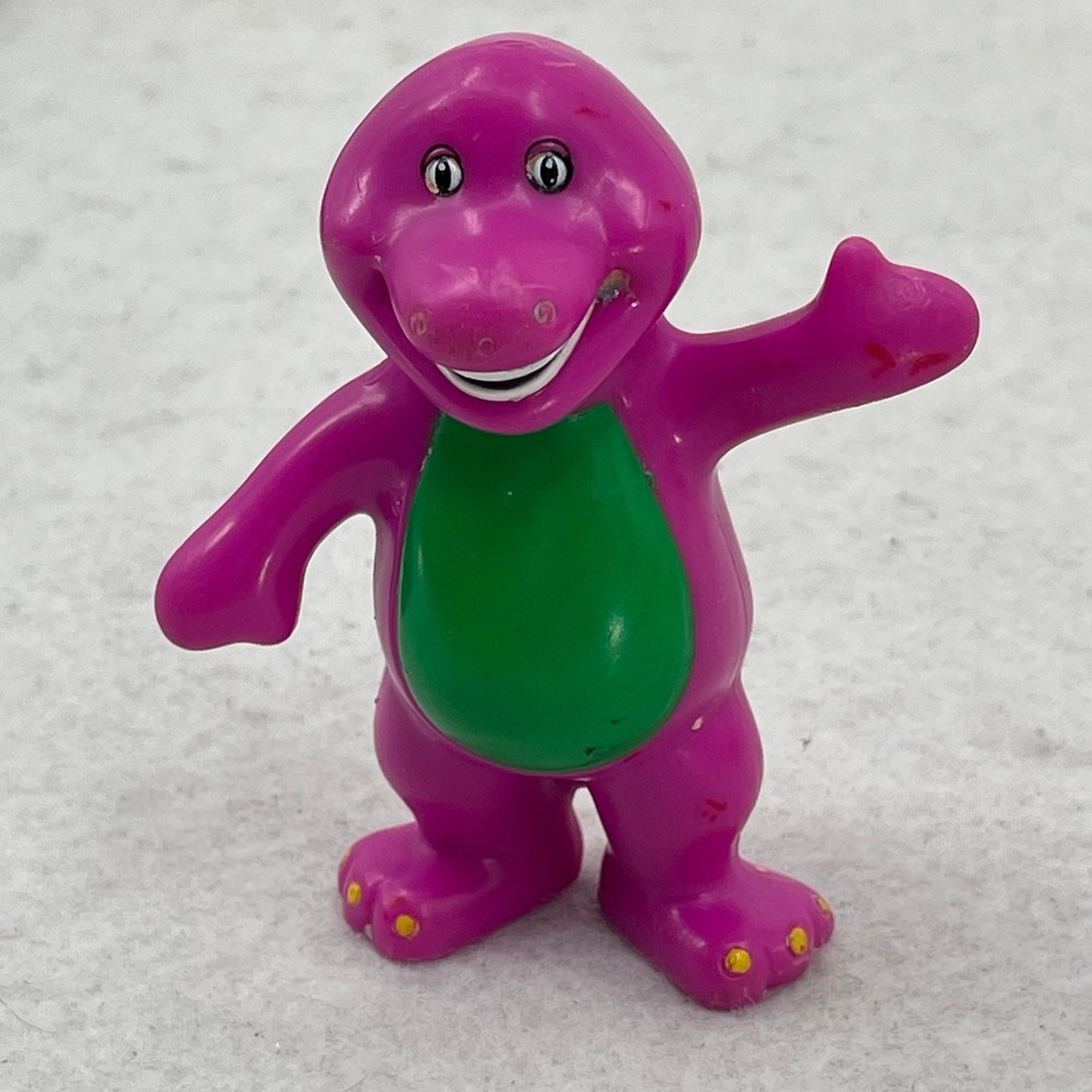 Vintage 1993 Barney Dinosaur PVC Mini Figure Cake Topper Lyons Group 2.5 Inch